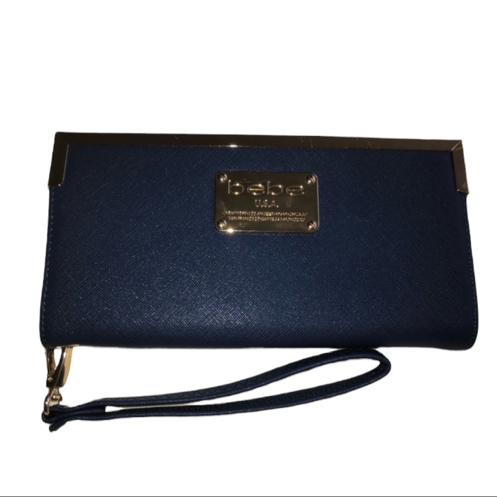 bebe Blue Purse Clutch Bag